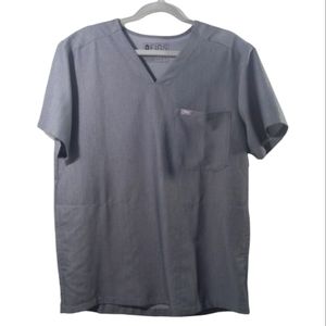 FIGS Mens Gray Scrub Top SZ Medium